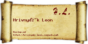 Hrivnyák Leon névjegykártya